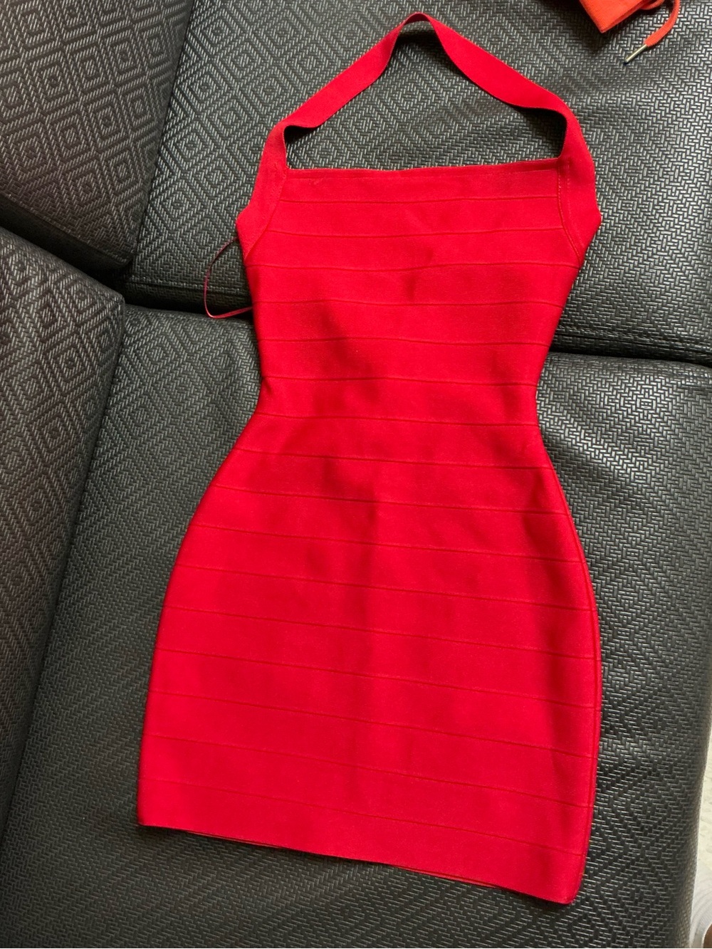 I.AM.GIA Red Halter Mini Bandage Dress
